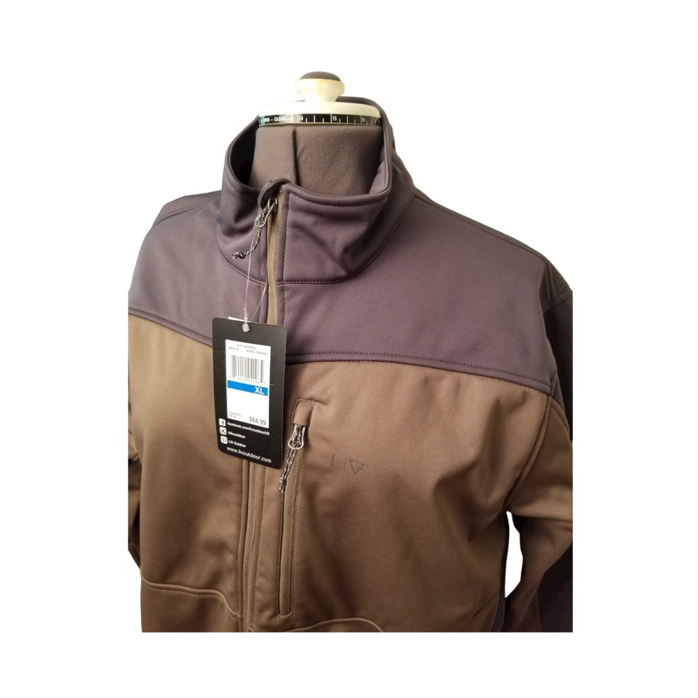Liv Outdoor Men's jacket Size XL Gray Brown, PIT TO PIT 26 IN NWT